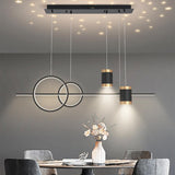 Geometric Black Kitchen Island light Starry Reflection Hanging Light 3-Way Dimmable