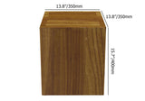 2 Pieces Rustic Round & Rectangle Teak Wood Outdoor Coffee Table Set in Natural