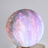 Modern 1-Light 3D Moon Lampshade Gold Iron Plating Table Lamp