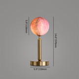 Modern 1-Light 3D Moon Lampshade Gold Iron Plating Table Lamp