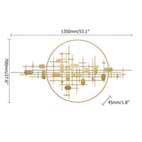 3D Gold Modern Style Wall Decor Metal Home Hanging Art