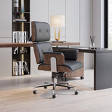 Modern Black Home Office Chair Upholstered Swivel Task Office Chair Height