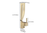 Single Handle Single Hole Bathroom Sink Faucet with Waterfall Spout in Chrome Brass