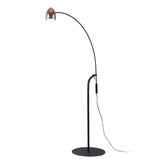 Black Arching Floor lamp Gooseneck Standing Lamp Rose Gold Shade