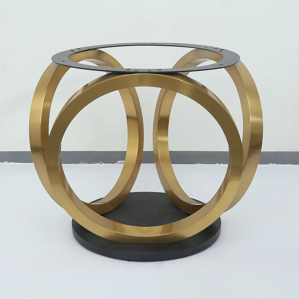 59.1" Contemporary Round Dining Table Set of 7 with Upholstered Chairs