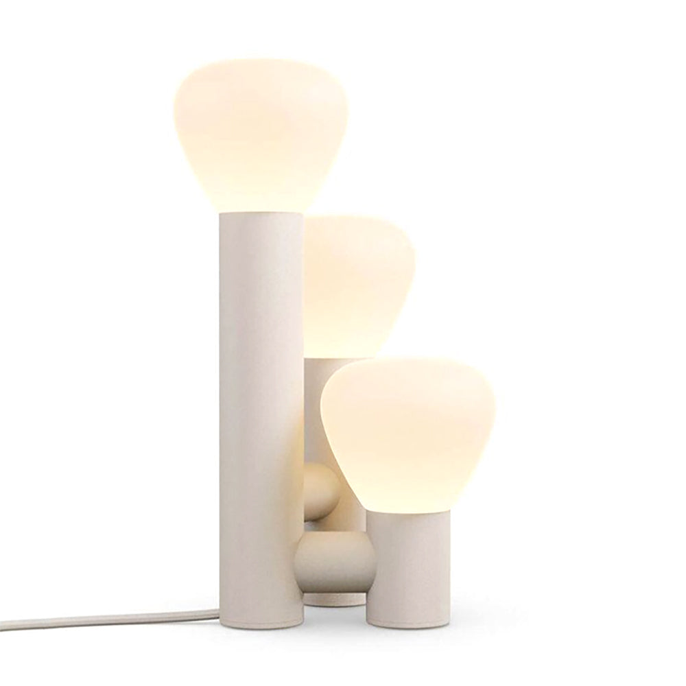 Minimalist Style 3-Light Green Table Lamp Warm Light with On / Off Switch