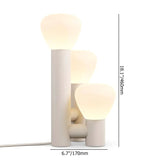 Minimalist Style 3-Light Green Table Lamp Warm Light with On / Off Switch