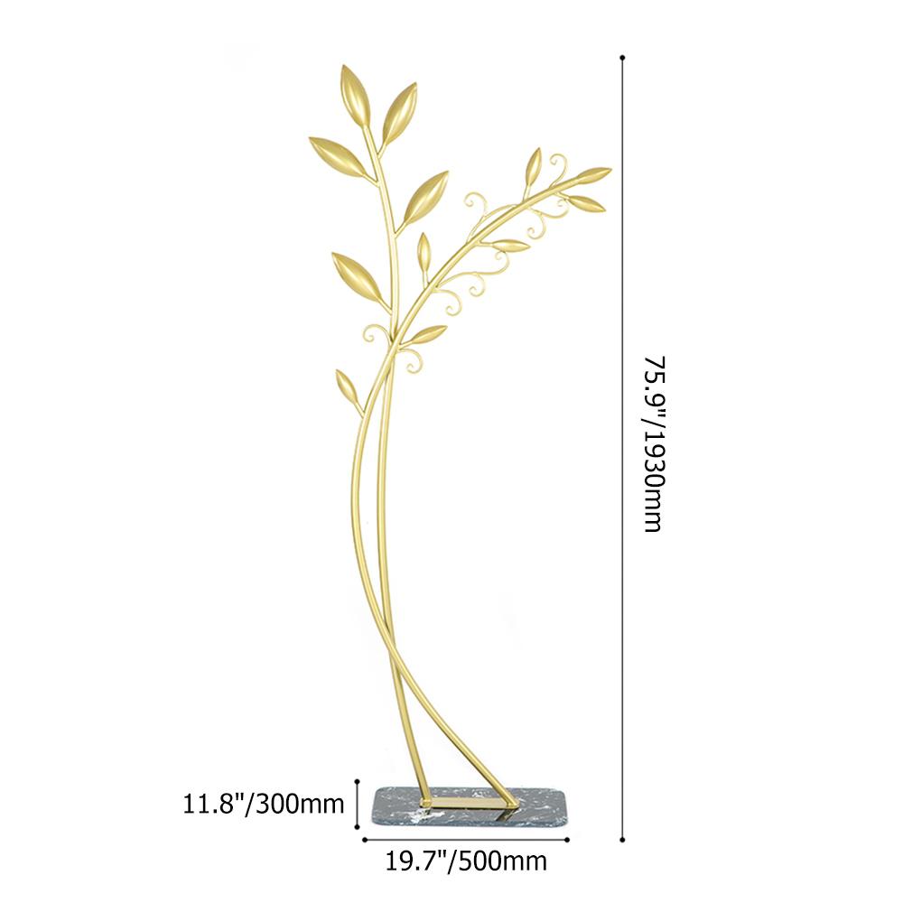 76" Unique Flower Bud Hook Freestanding Coat Rack