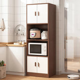 Farmhouse Sideboard Cabinet Kitchen Shelf in Natural for Microwave