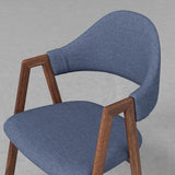 Gray Linen Upholstered Dining Chair Side Chair (Set of 2)