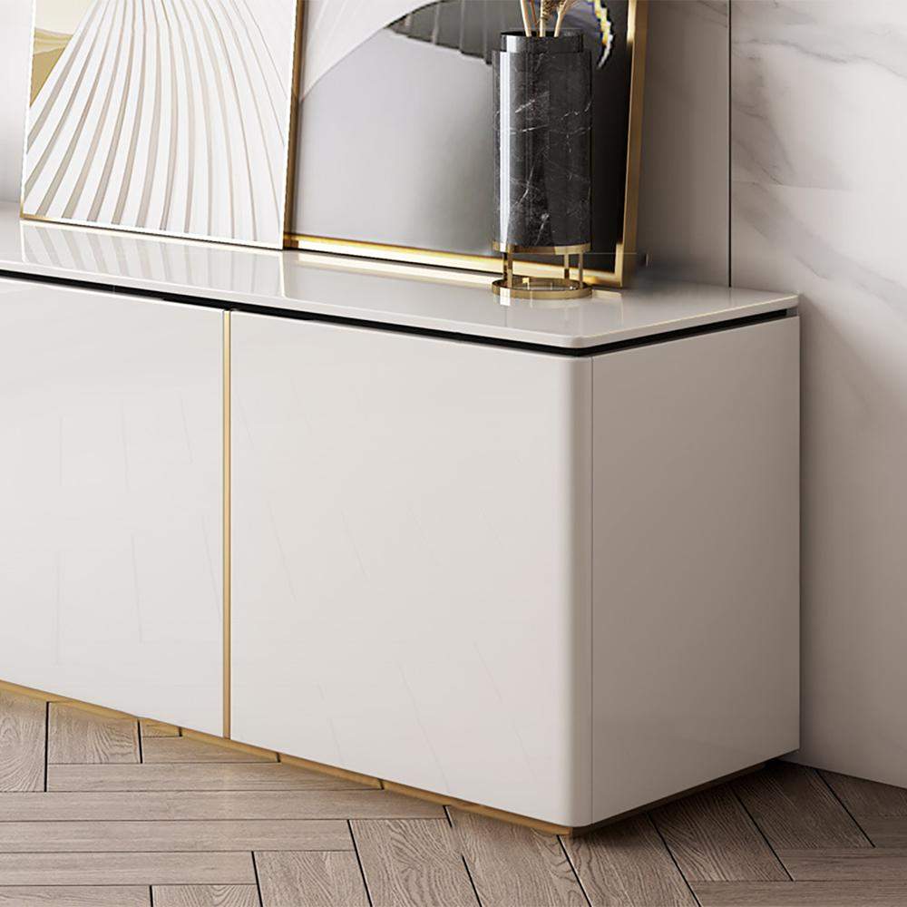 Modern White Rectangular TV Stand with Drawers & Doors for TVs Up To 70"-Richsoul-Furniture,Living Room Furniture,TV Stands