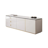 Modern White Rectangular TV Stand with Drawers & Doors for TVs Up To 70"-Richsoul-Furniture,Living Room Furniture,TV Stands