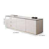 Modern White Rectangular TV Stand with Drawers & Doors for TVs Up To 70"-Richsoul-Furniture,Living Room Furniture,TV Stands