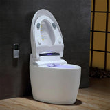 Modern Smart One-Piece 1.28 GPF Floor Mounted Elongated Toilet and Bidet with Seat