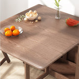55",67" Rustic Solid Wood Rectangle Extendable Folding Dining Table Set with Storage In Walnut,Natural,White