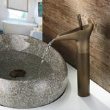 Ashfie Classic Mono Single Lever Tall Waterfall Basin Mixer Tap Solid Brass in Antique Black