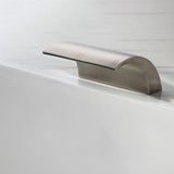 Victoria Deck Mount Waterfall Tub Faucet with Handheld Shower in Brushed Nickel
