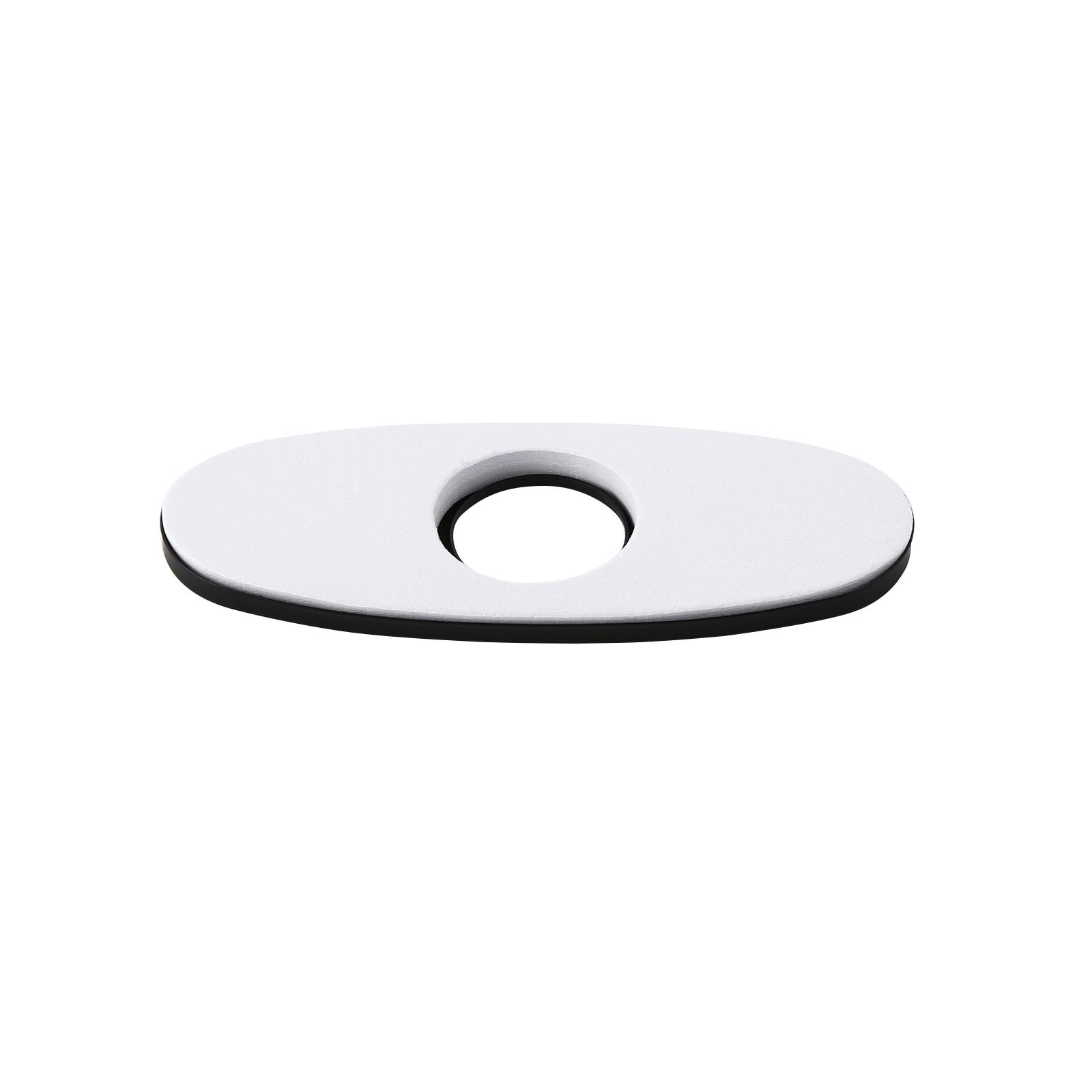 Faucet Deck Plate Escutcheon for 1-Hole Faucet Installation Matte Black Finish