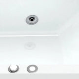 60" Modern Acrylic Rectangular Whirlpool Water Massage Bathtub in Chromatherapy LED