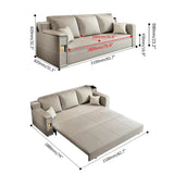 82.7" Convertible Bed Full Sleeper Sofa Leath-aire Upholstered Storage Sofa