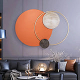 Modern Geometric Circles Wall Decor Creative Metal Home Wall Art