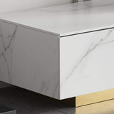 Italian White TV stand Minimalist Stone 4-Drawer Media Console in Large-Richsoul-Furniture,Living Room Furniture,TV Stands
