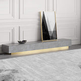 Italian White TV stand Minimalist Stone 4-Drawer Media Console in Large-Richsoul-Furniture,Living Room Furniture,TV Stands