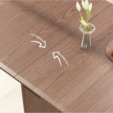 55",67" Rustic Solid Wood Rectangle Extendable Folding Dining Table Set with Storage In Walnut,Natural,White