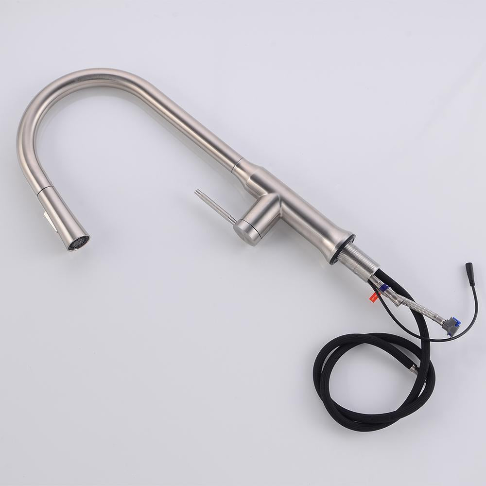 Kitchen Faucet with Sprayer Pull Down Touch Faucet Brushed Nickel Stainless Steel