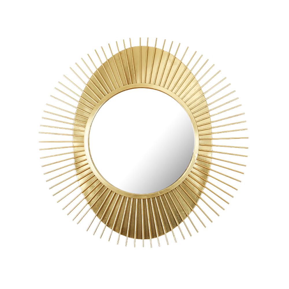 Luxury Creative Sunburst Gold Metal Wall Mirror Home Decor