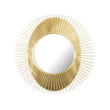Luxury Creative Sunburst Gold Metal Wall Mirror Home Decor