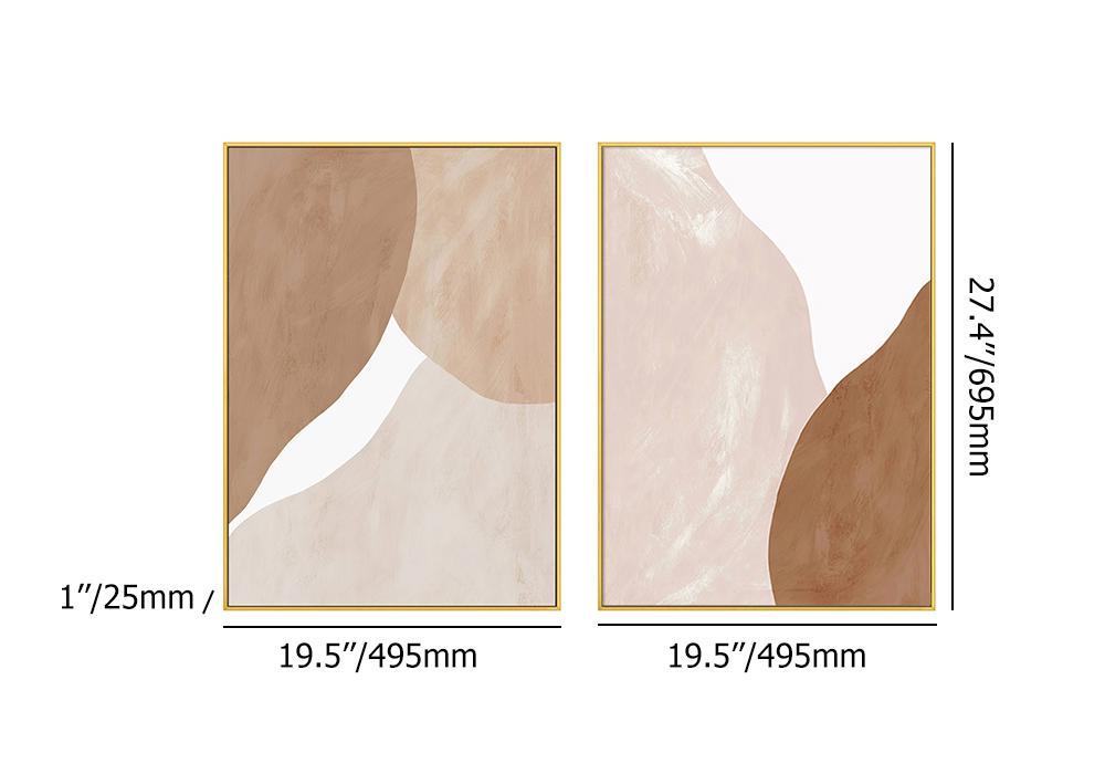 Modern Abstract Canvas Wall Art Set Home Wall Painting Decor 2 Pieces