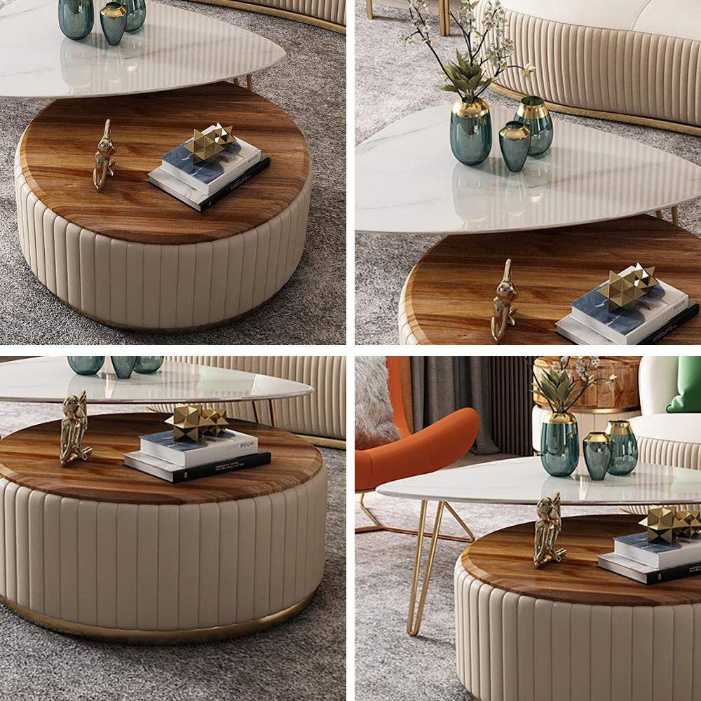 Modern Extendable Nesting Tables Coffee Table Set of 2-Richsoul-Coffee Tables,Furniture,Living Room Furniture