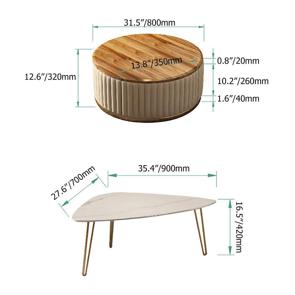 Modern Extendable Nesting Tables Coffee Table Set of 2-Richsoul-Coffee Tables,Furniture,Living Room Furniture