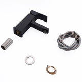 Dree Single Hole Single Handle Brass Bathroom Sink Faucet in Matte Black