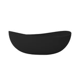 70" Contemporary Oval Freestanding Stone Resin Soaking Bathtub in Black
