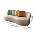 3-Seater Curved Shape Luxury Faux Leather Sofa Pillows Included-Richsoul-Furniture,Living Room Furniture,Sofas & Loveseats