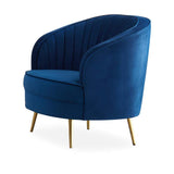 Luxury Blue Velvet Sofa Set 3 Pieces Living Room Set Curved 3-Seater Loveseat & Sofa-Richsoul-Furniture,Living Room Furniture,Sectionals