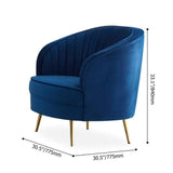 Luxury Blue Velvet Sofa Set 3 Pieces Living Room Set Curved 3-Seater Loveseat & Sofa-Richsoul-Furniture,Living Room Furniture,Sectionals