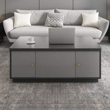 Modern Gray Multifunctional Square Lift-top Coffee Table-Coffee Tables,Furniture,Living Room Furniture