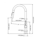 Kitchen Faucet with Sprayer Pull Down Touch Faucet Brushed Nickel Stainless Steel