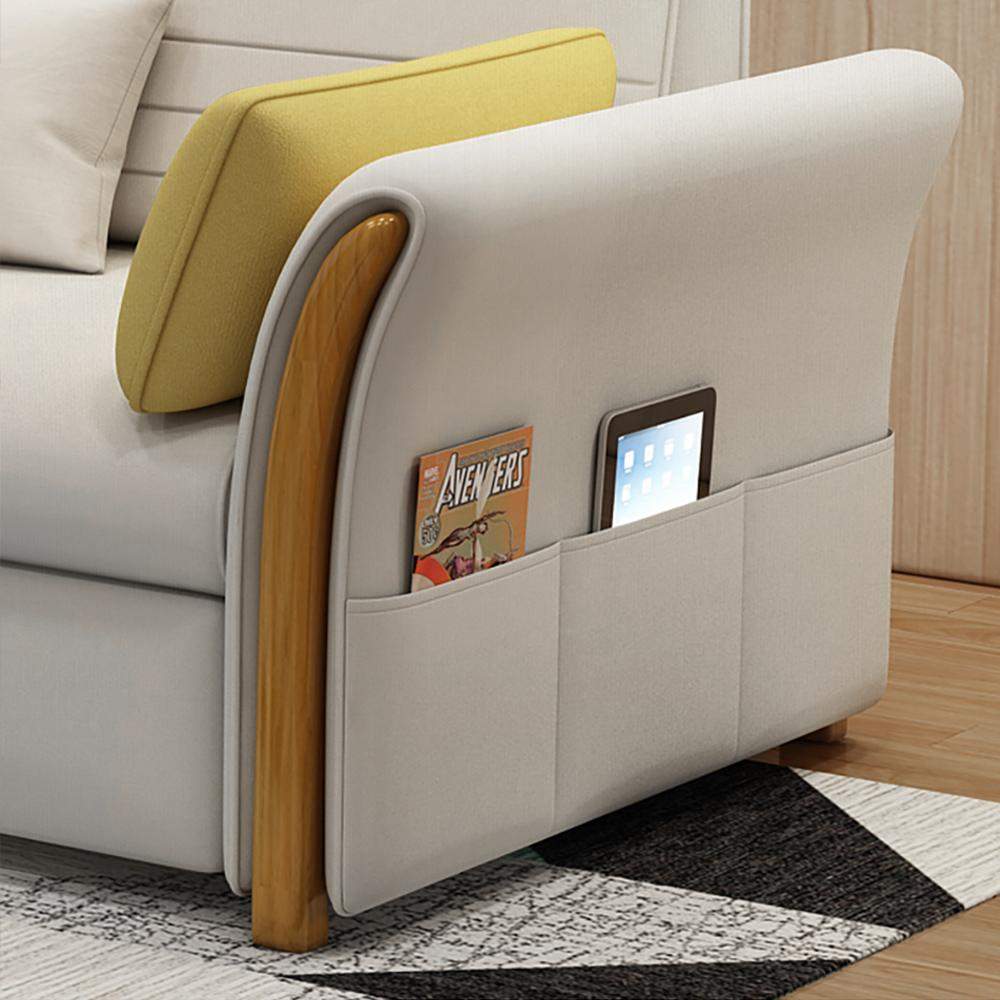 90.6" Full Sleeper Sofa Leath-Aire Upholstered Convertible Sofa with Storage-Richsoul-Daybeds,Furniture,Living Room Furniture