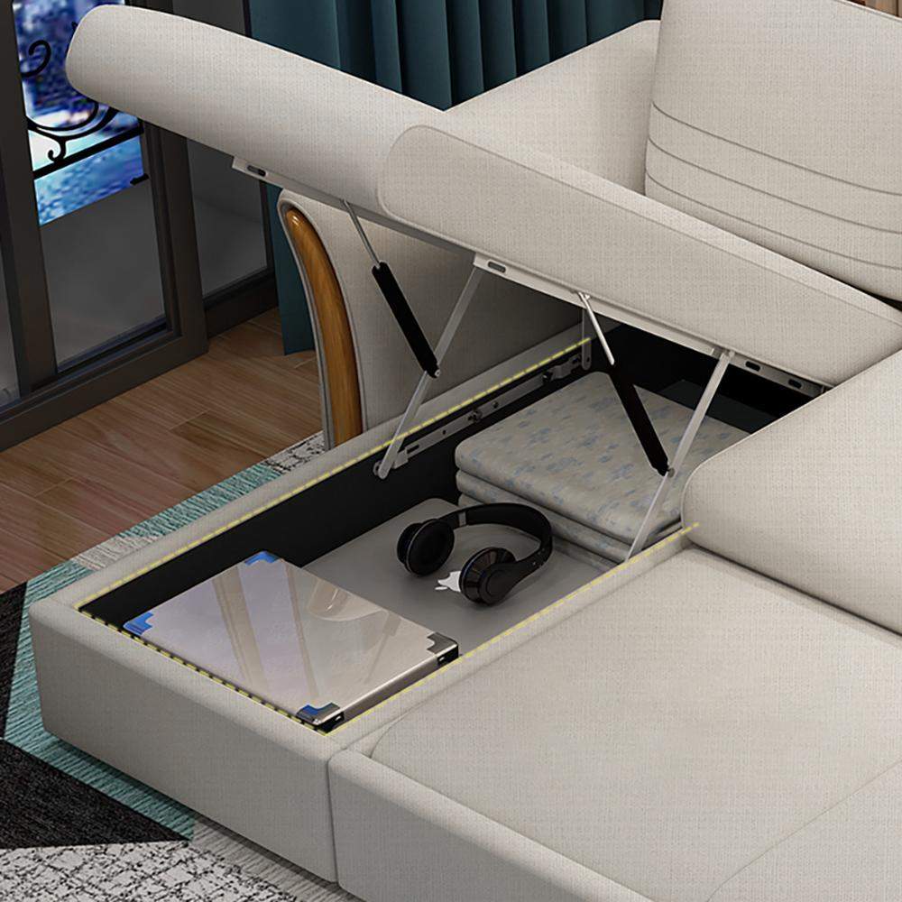 90.6" Full Sleeper Sofa Leath-Aire Upholstered Convertible Sofa with Storage-Richsoul-Daybeds,Furniture,Living Room Furniture