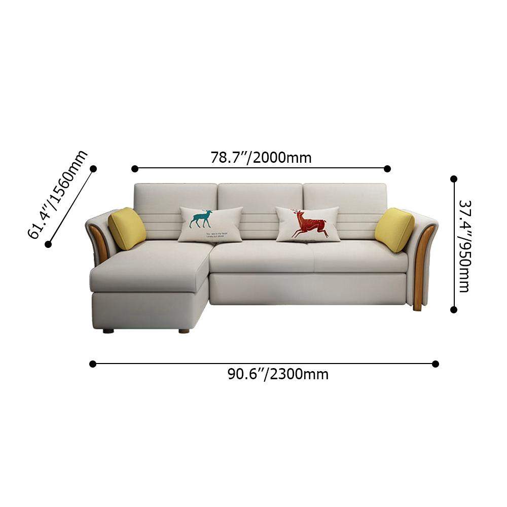 90.6" Full Sleeper Sofa Leath-Aire Upholstered Convertible Sofa with Storage-Richsoul-Daybeds,Furniture,Living Room Furniture