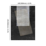 5' x 8' Designer Modern Style Rectangular Black Geometric and Physics Area Rug