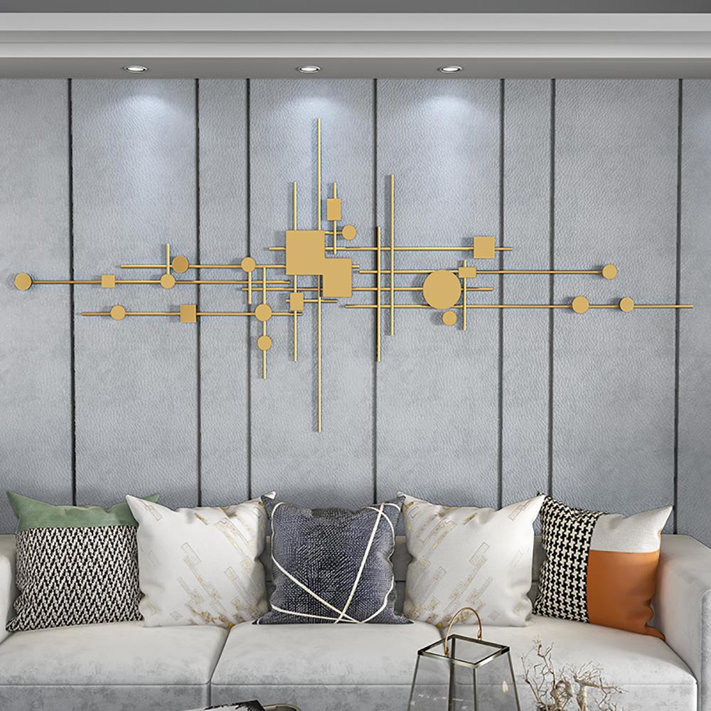Luxury 3D Geometric Patterns Metal Wall Decor with Overlapping Effects