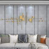 Luxury 3D Geometric Patterns Metal Wall Decor with Overlapping Effects