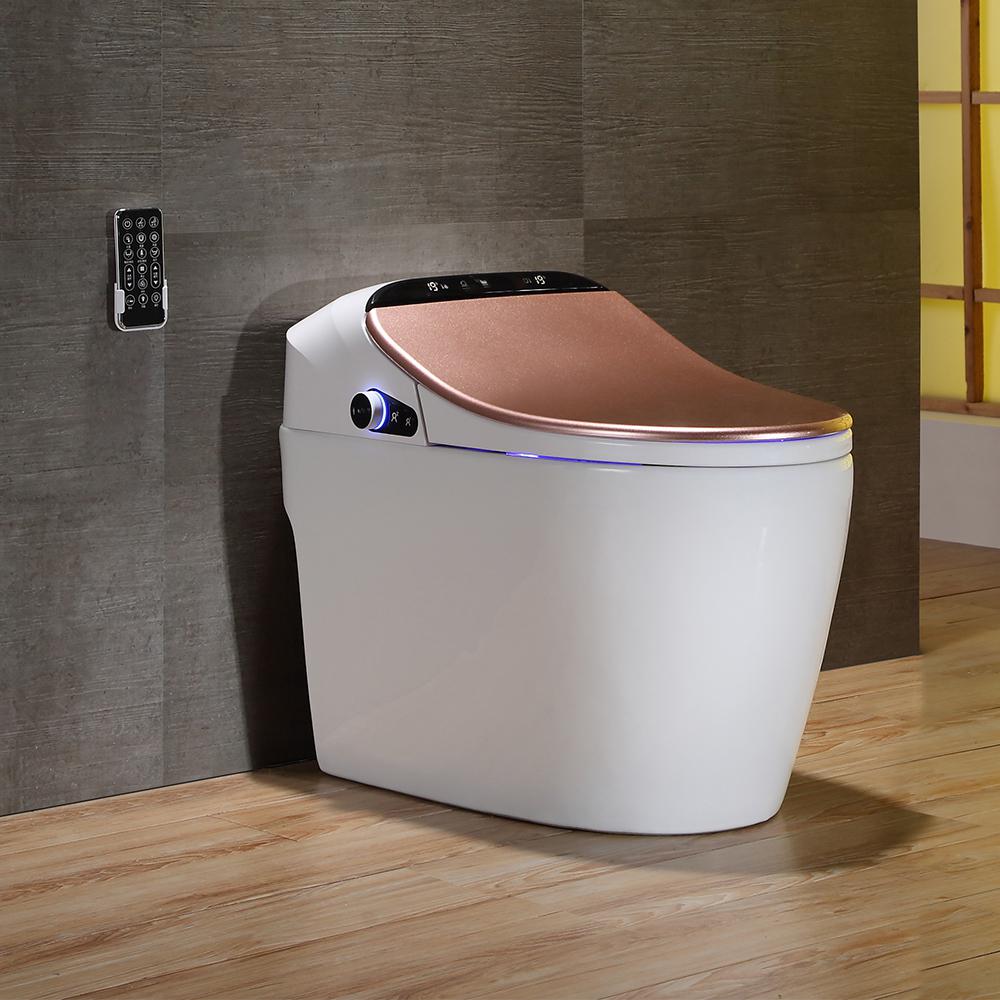 Modern Smart One-Piece 1.27 GPF Floor Mounted Elongated Toilet and Bidet with Seat