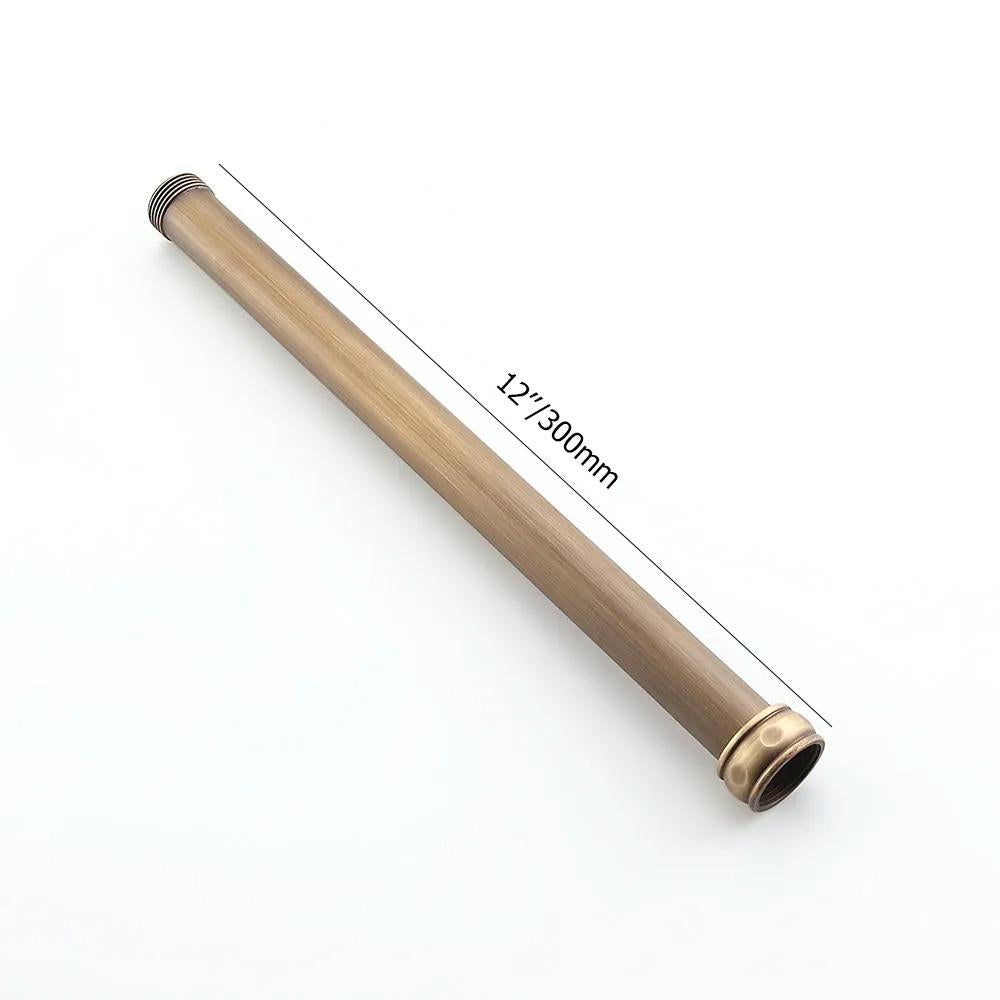 12 Inch Extension Pole Shower Extension Pole for Exposed Shower System in Antique Brass