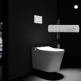 Elongated One-Piece Wall Mounted Automatic Toilet with In-Wall Tank & Carrier System